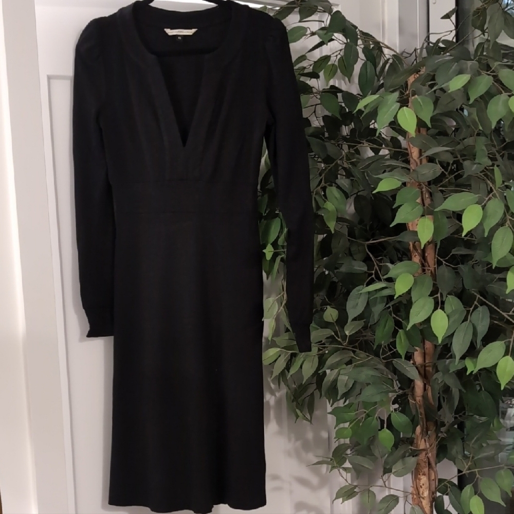 Diane Von Furstenberg Elegant Black Long Sleeve Dress